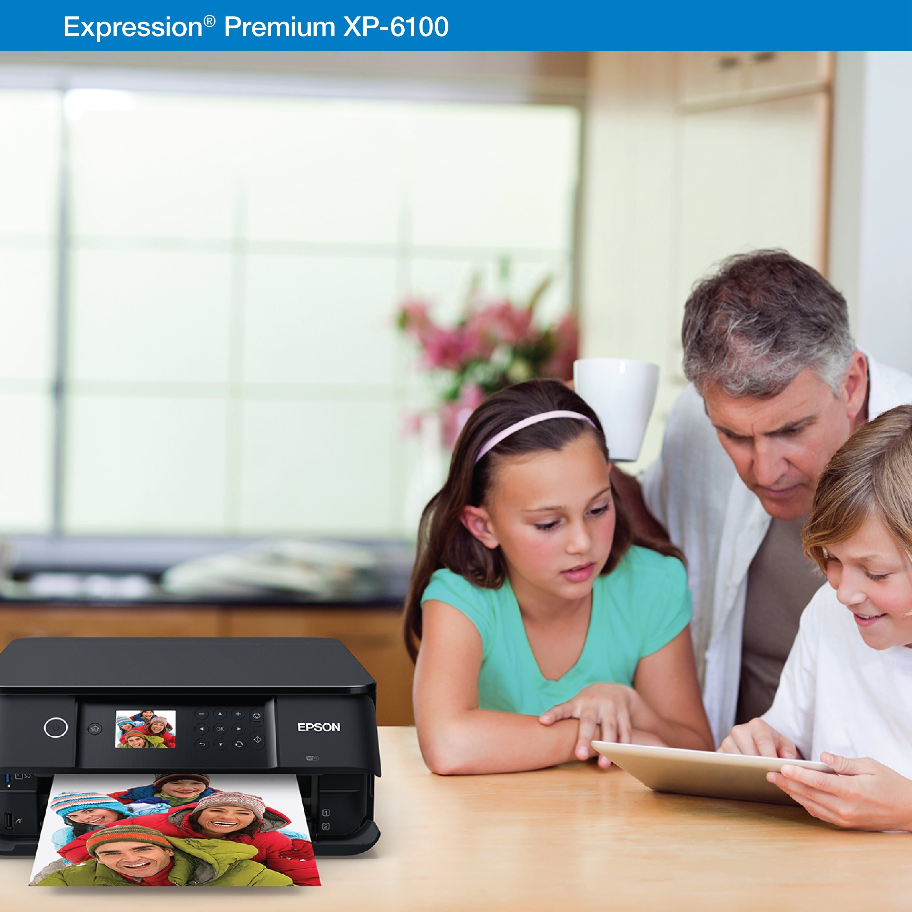 Epson Expression Premium XP-6100 Wireless Color Photo Printer with Scanner and Copier